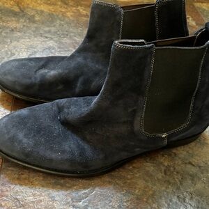 Dark Blue Suede Bruno Magli Boots